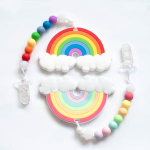 Rainbow Teething Clip