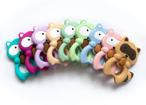 Raccoon Silicone Teething Pendant©