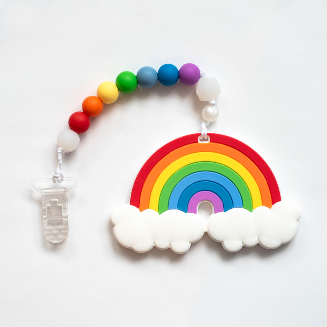 Rainbow Teething Clip