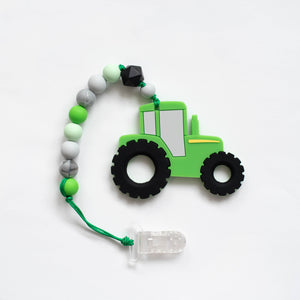 Tractor Teething Clip