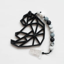 Load image into Gallery viewer, Geometric Bear Teething Clip
