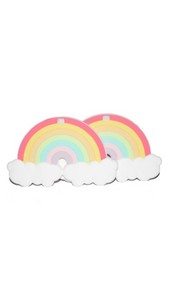 Rainbow Silicone Teething Pendant