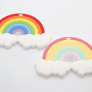 Rainbow Silicone Teething Pendant